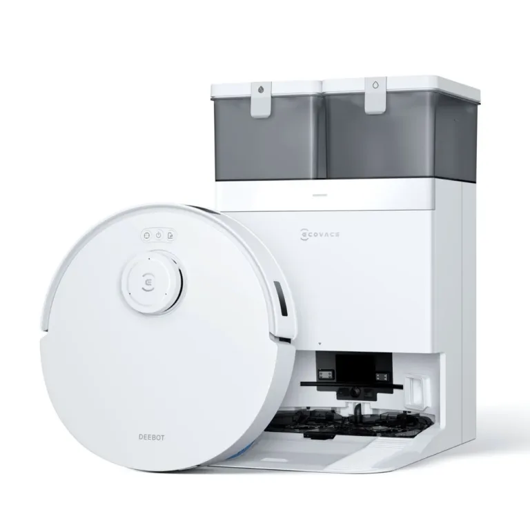 valge märg kuiv robottolmuimeja Ecovacs DEEBOT T30C PRO dokk