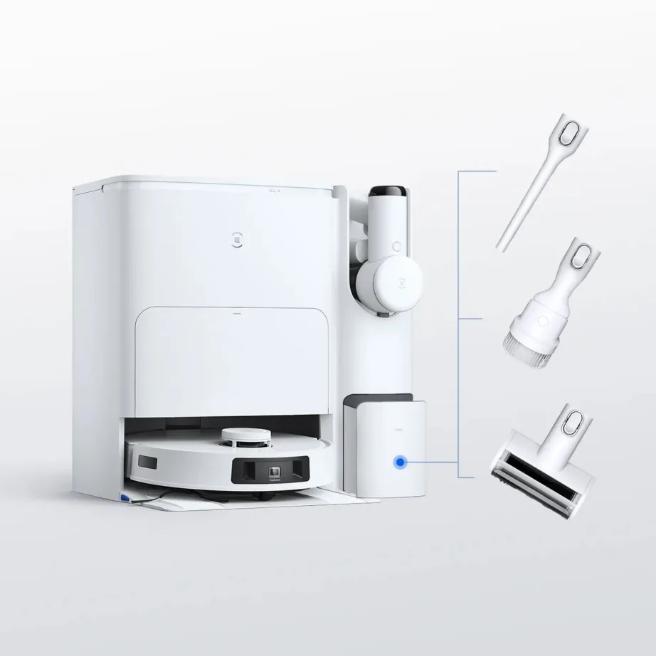 Ecovacs DEEBOT T30S COMBO valge nutikas märg- ja kuivtolmuimeja dokiga, 3 L tolmupaak, 4 L veepaak, 11000 Pa, Li-ion 5200 mAh – 5