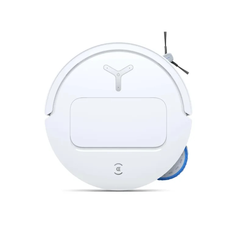 valge robot tolmuimeja dokiga Ecovacs DEEBOT T50 PRO poolprofiil