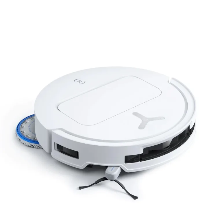 Ecovacs DEEBOT T50 PRO OMNI valge robot tolmuimeja diagonaalvaates
