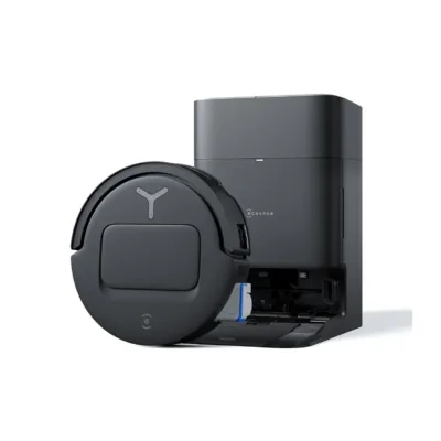 must Ecovacs robottolmuimeja laadimisjaamaga