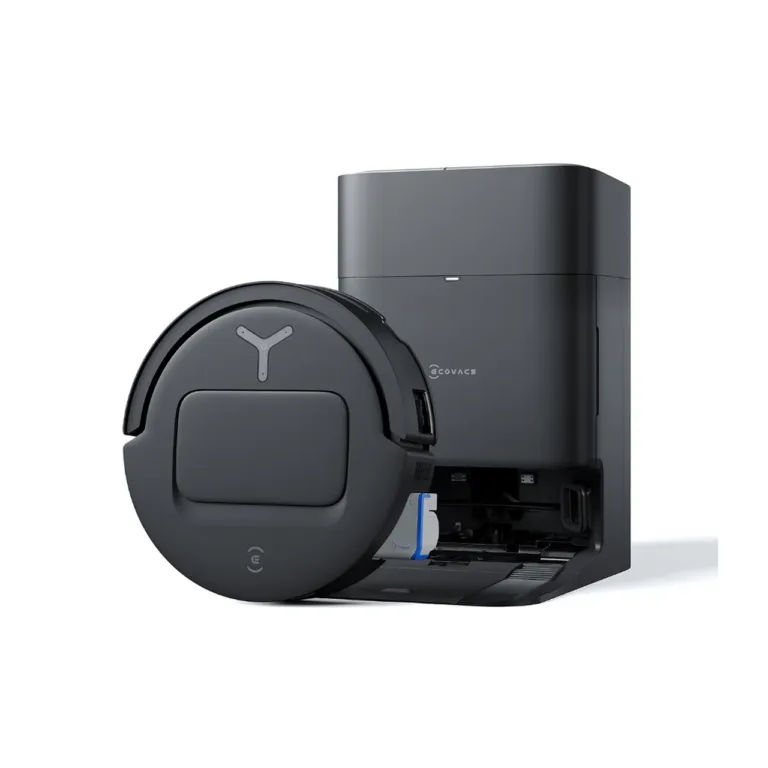 must Ecovacs robottolmuimeja laadimisjaamaga