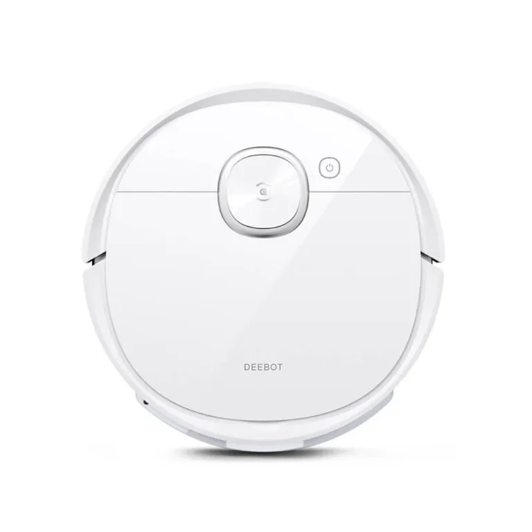 valge robottolmuimeja automaatse tühjendusjaamaga Ecovacs
