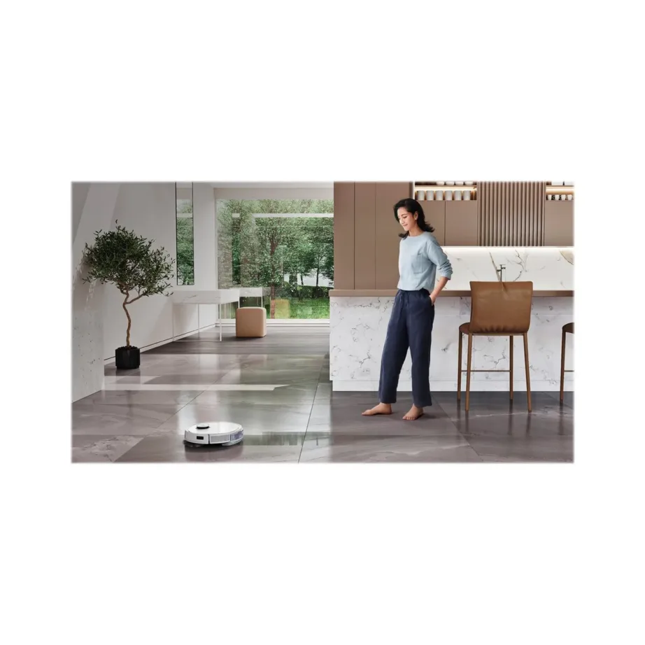 Ecovacs DEEBOT T9+ valge robottolmuimeja mopiga, automaatse tühjendusjaama ja 0,42 L tolmukonteineriga – 7