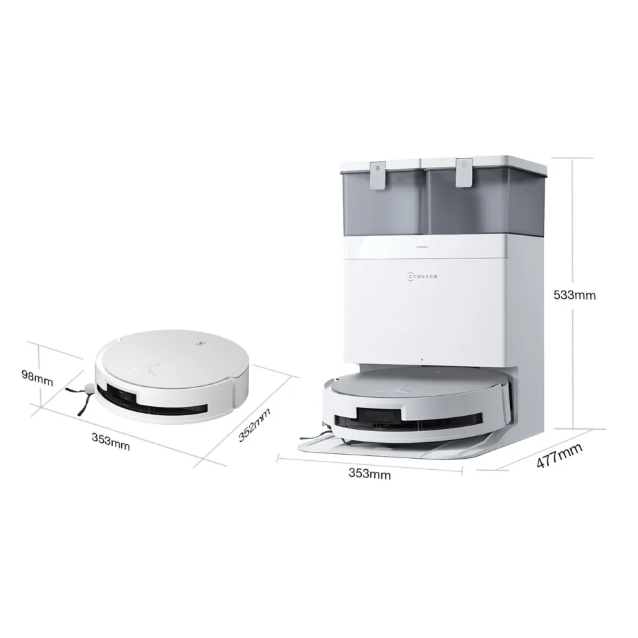 Ecovacs DEEBOT X8 OMNI valge robottolmuimeja 0,22 l 18 000 Pa märg- ja kuivpuhastuseks – 12