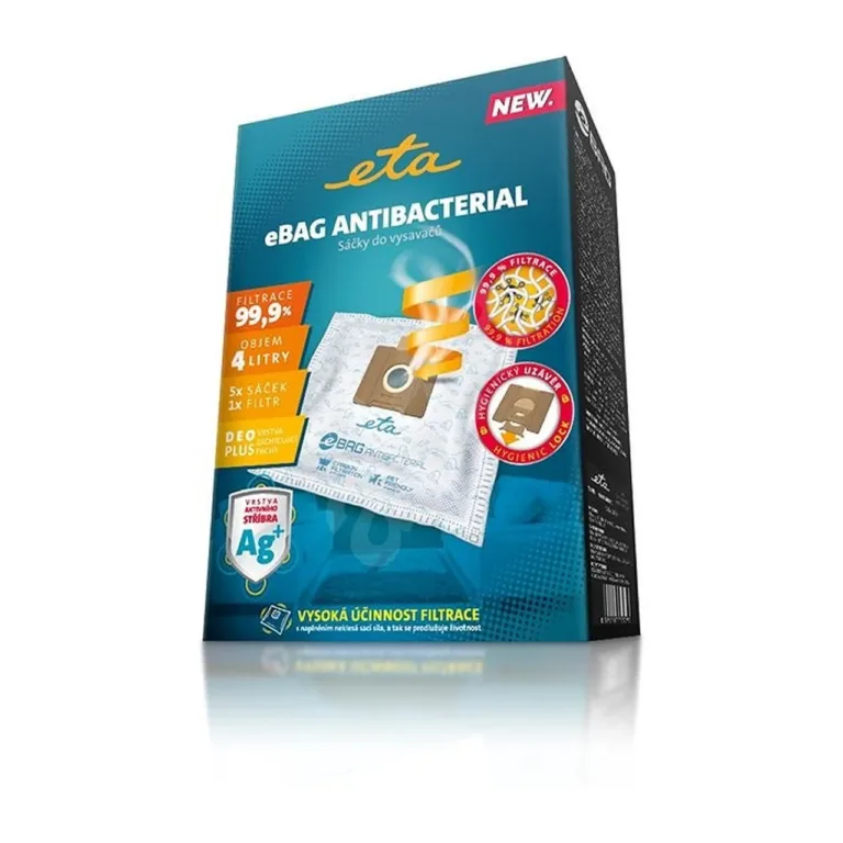 antibakteriaalsed tolmuimejakotid 4 l, ETA, viis kotti ja filter