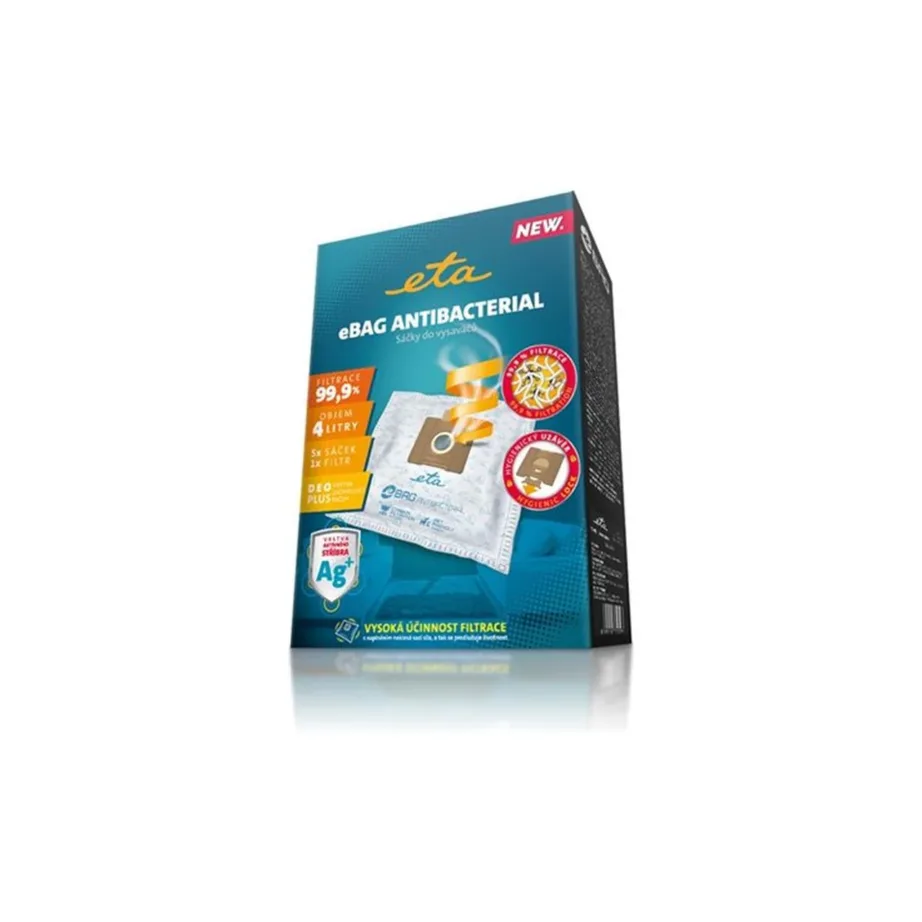 ETA ETA960068020 antibakteriaalsed tolmuimejakotid 4 l, 5 tk ja mikrofilter – 4