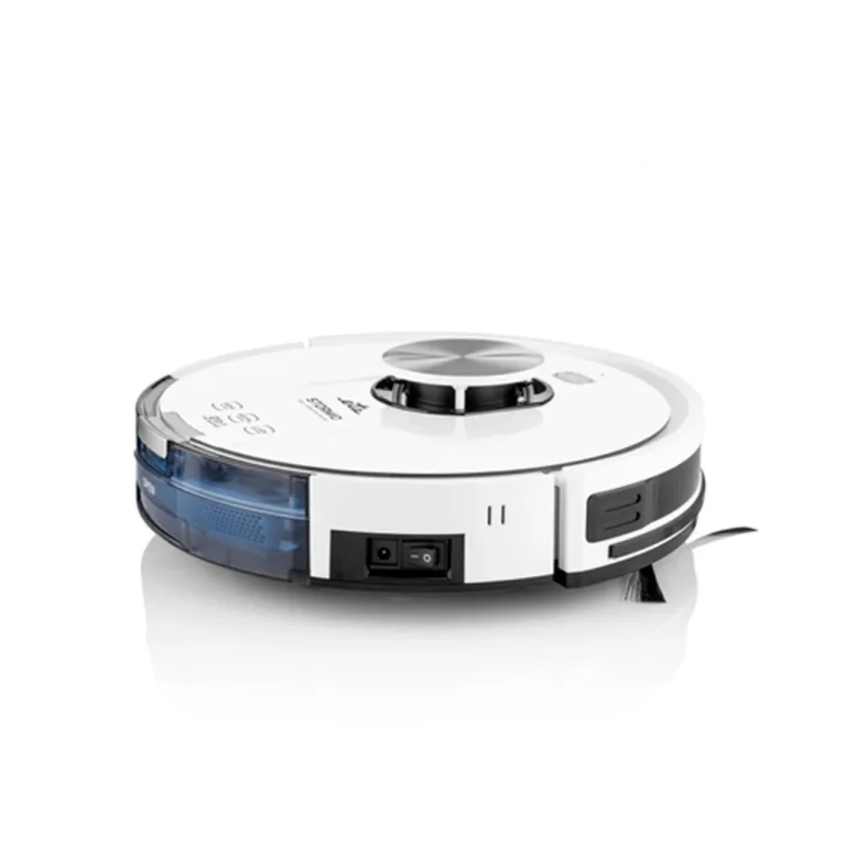 valge robot tolmuimeja mopiga ETA Stormio püstvaates