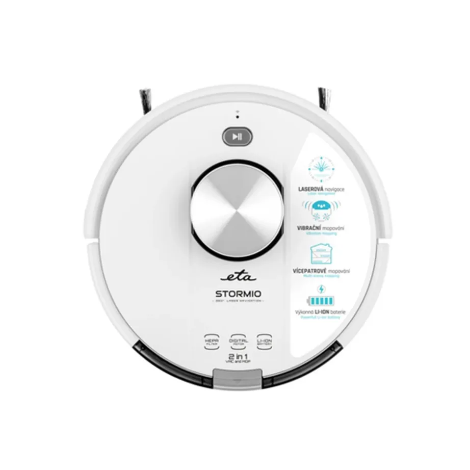 ETA Stormio ETA423790000 valge robot-tolmuimeja märg- ja kuivpuhastusega 34 cm – 5