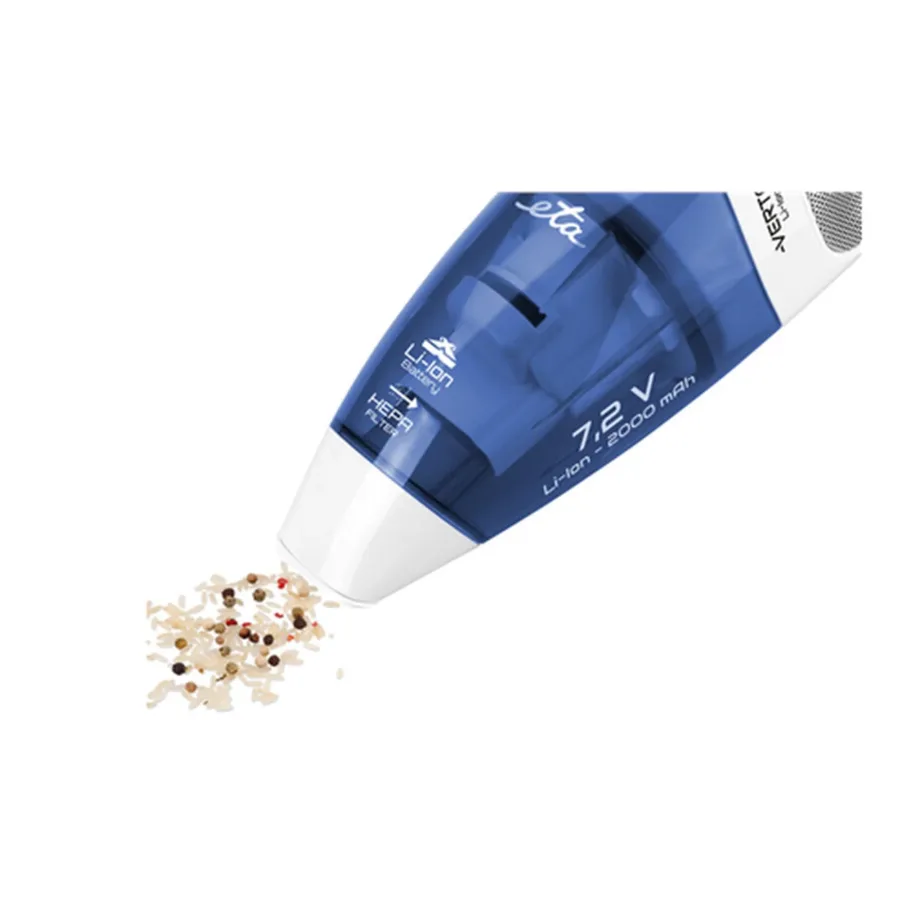 ETA Verto ETA144290000 valge/sinine juhtmevaba käsitolmuimeja märg- ja kuivpindadele 7,2 V – 4