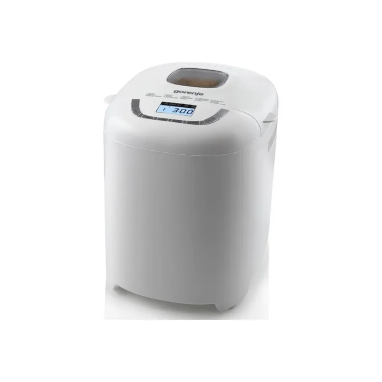 valge Gorenje leivaküpsetaja küpsetusaknaga nurga alt