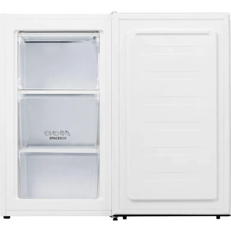 valge väike vertikaalne sügavkülmik Gorenje F39EPW4 külgvaates