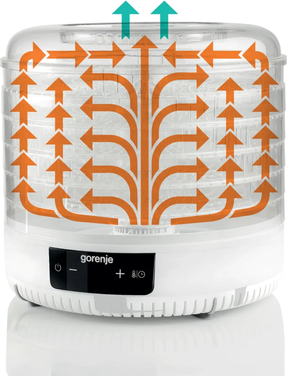 Gorenje FDK500GCW valge 5 alusega elektrooniline toidukuivati, 380 W – 8