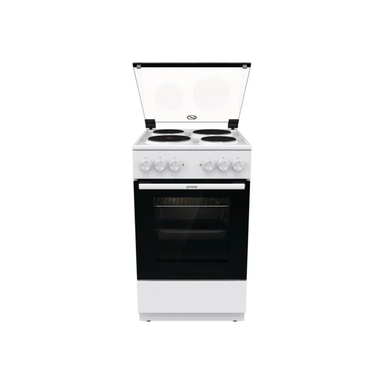 valge elektripliit 50 cm Gorenje GE5A21WH eestvaates