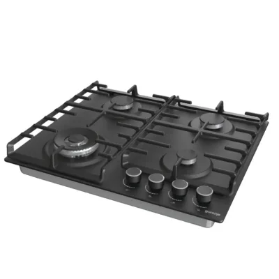must Gorenje gaasipliidiplaat 4 põletiga kaldvaates