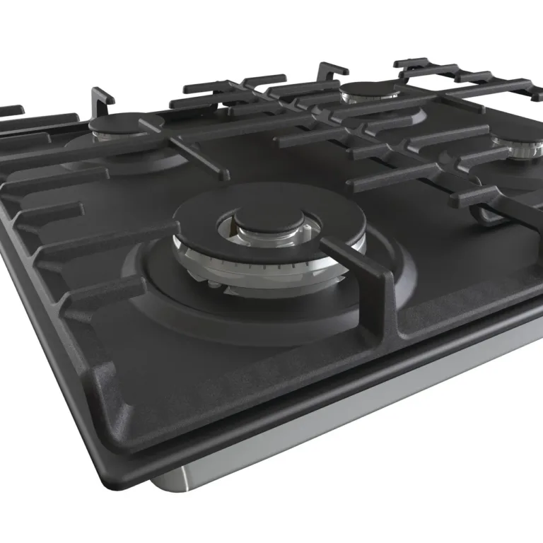 must Gorenje gaasipliidiplaat 4 põletiga juhtpaneel ja suur põleti
