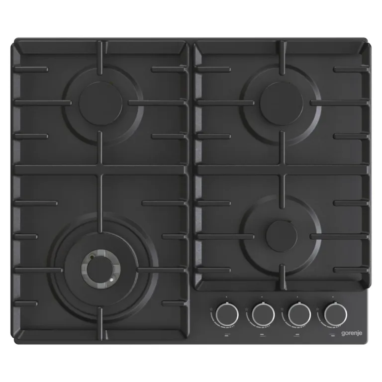 Gorenje GW642AB gaasipliidiplaat nupud esiplaanil