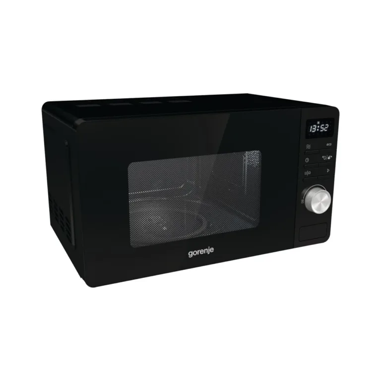Gorenje MO20A3B mikrolaineahi avatud ukse ja sisuga