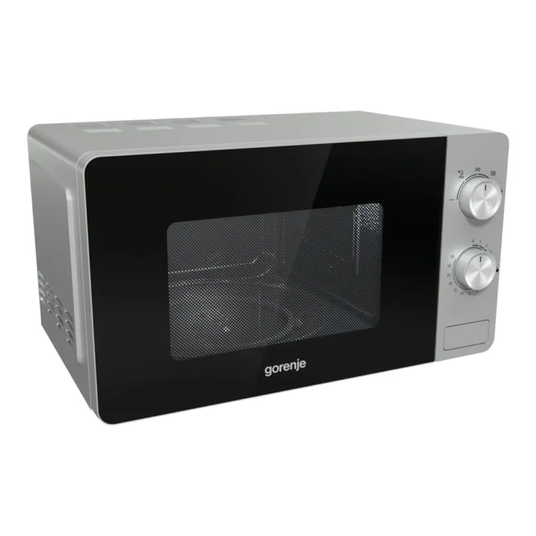 Gorenje MO20E1S juhtpaneeli detail hõbedasel mikrolaineahjul
