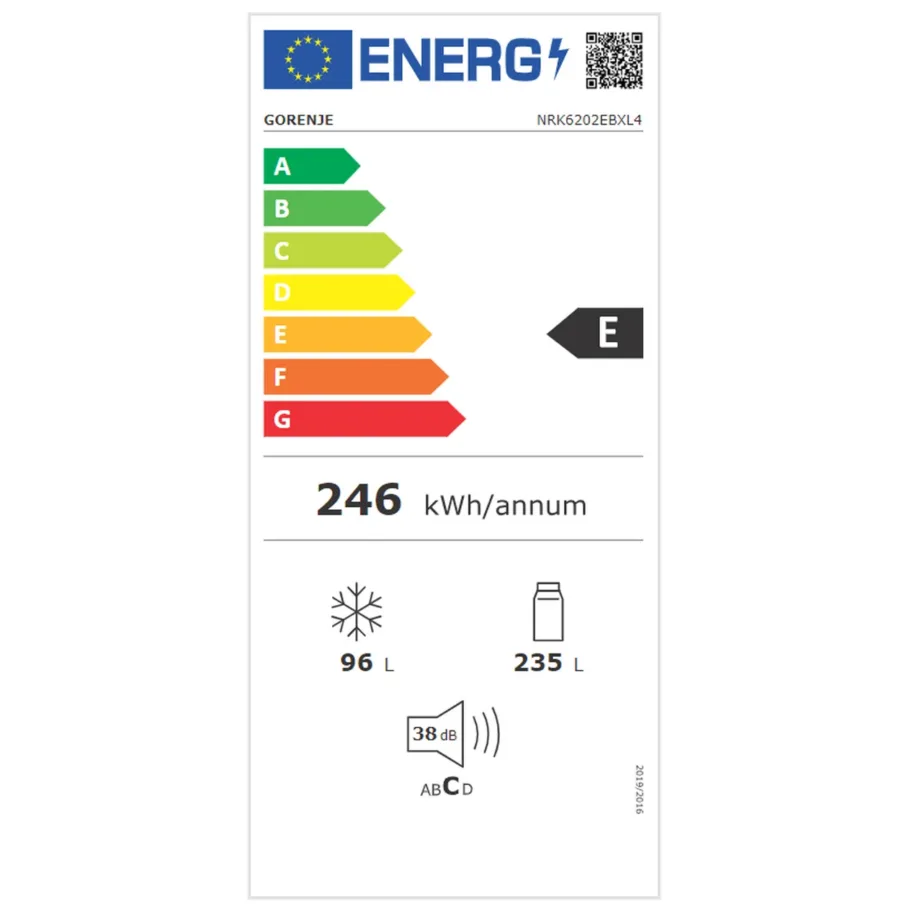 Gorenje NRK6202EBXL4 200 cm must no frost kombikülmik LED-ekraaniga – 8