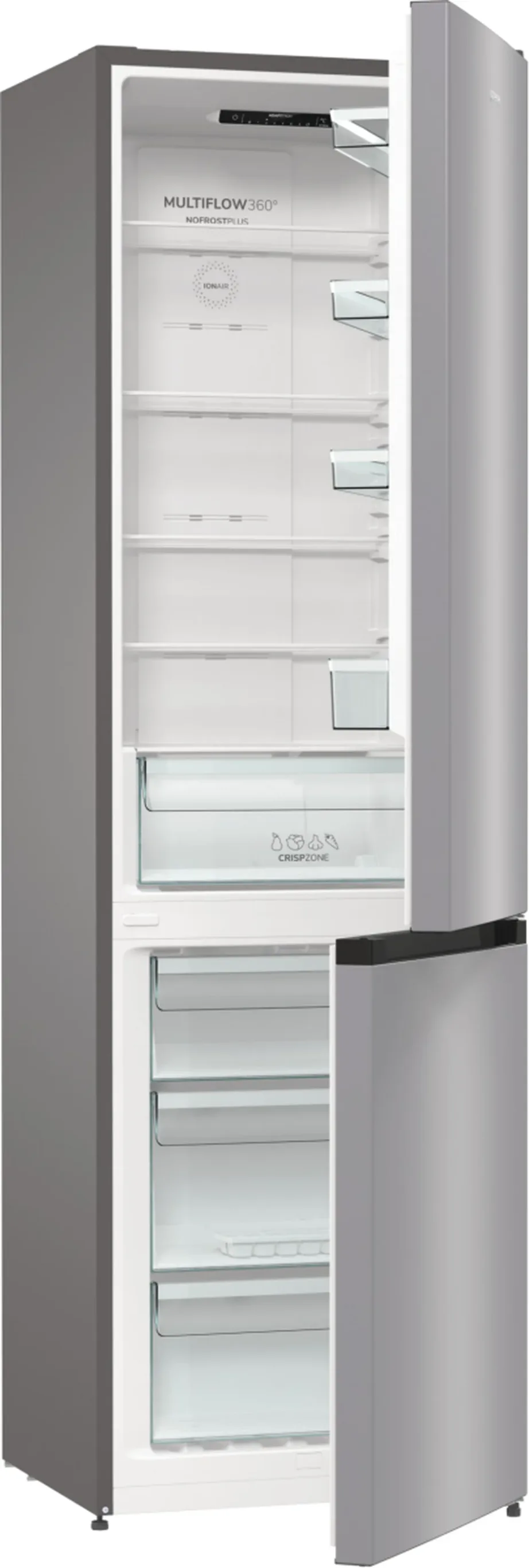 Gorenje NRK6202ES4 200 cm hall eraldiseisev No Frost LED-ekraaniga kombikülmik - 12
