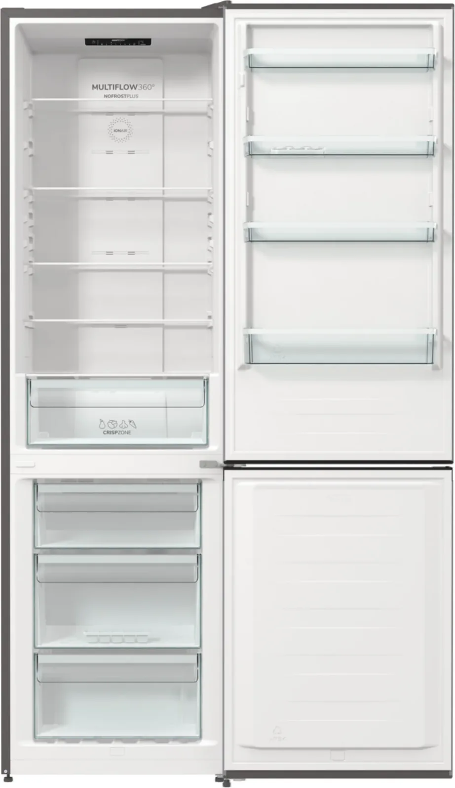 Gorenje NRK6202ES4 200 cm hall eraldiseisev No Frost LED-ekraaniga kombikülmik - 23