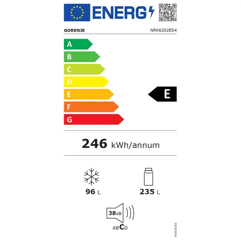 Gorenje hall kombikülmik no frost LED ekraaniga sisemus