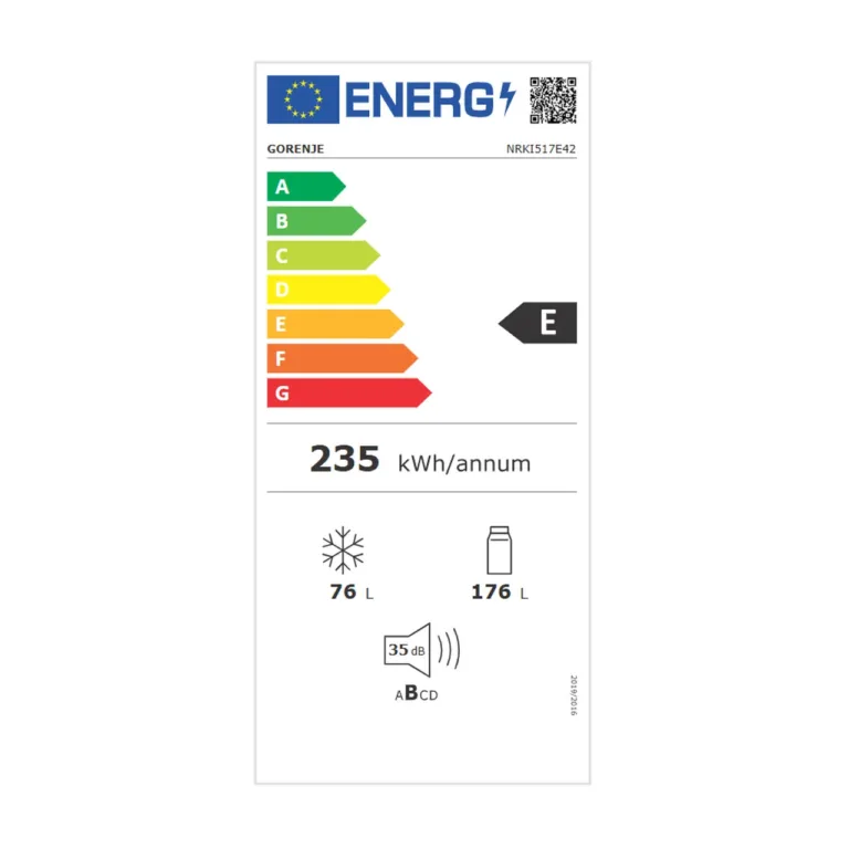 Gorenje NRKI517E42 külmik diagonaalis suletud ustega