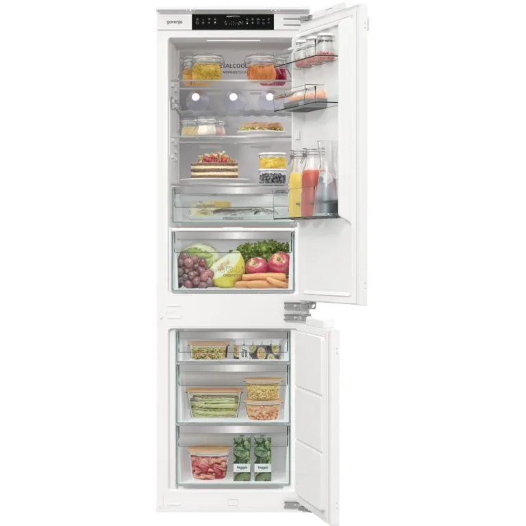 Avatud Gorenje valge sisseehitatav kombikülmik No Frost