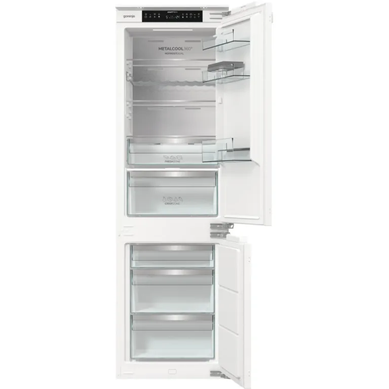 Gorenje valge sisseehitatav kombikülmik No Frost sisu täidetud