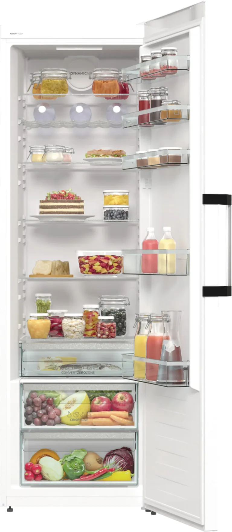 valge kõrge külmik Gorenje R619EAW6 kaldvaates