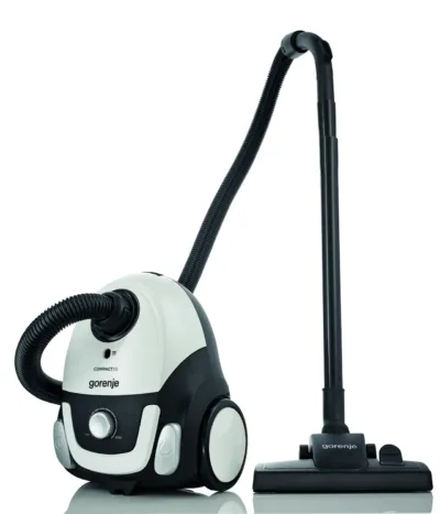 Gorenje valge kotiga tolmuimeja, vooliku ja otsikuga