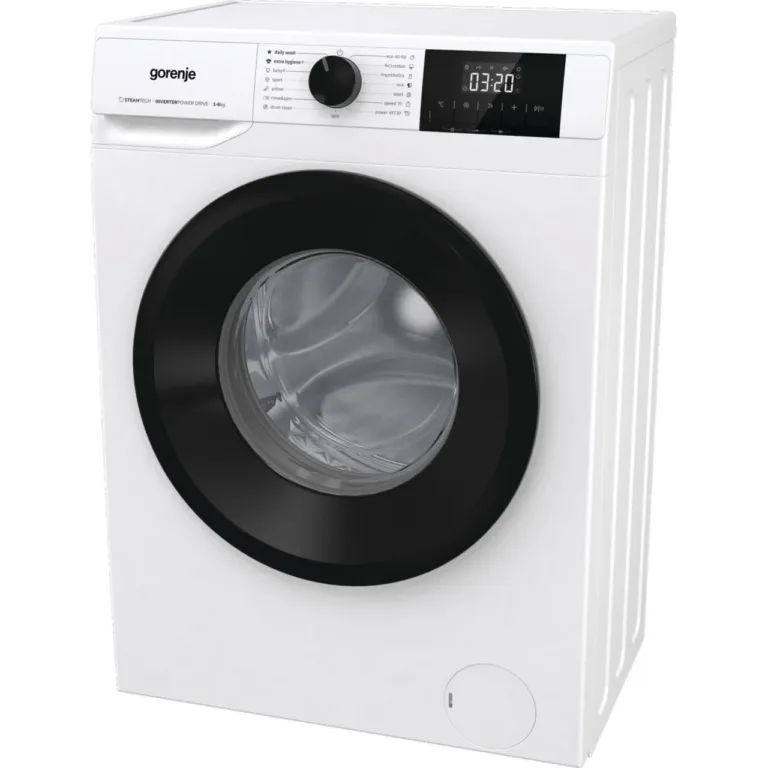 Gorenje pesumasin avatud uksega eestvaates