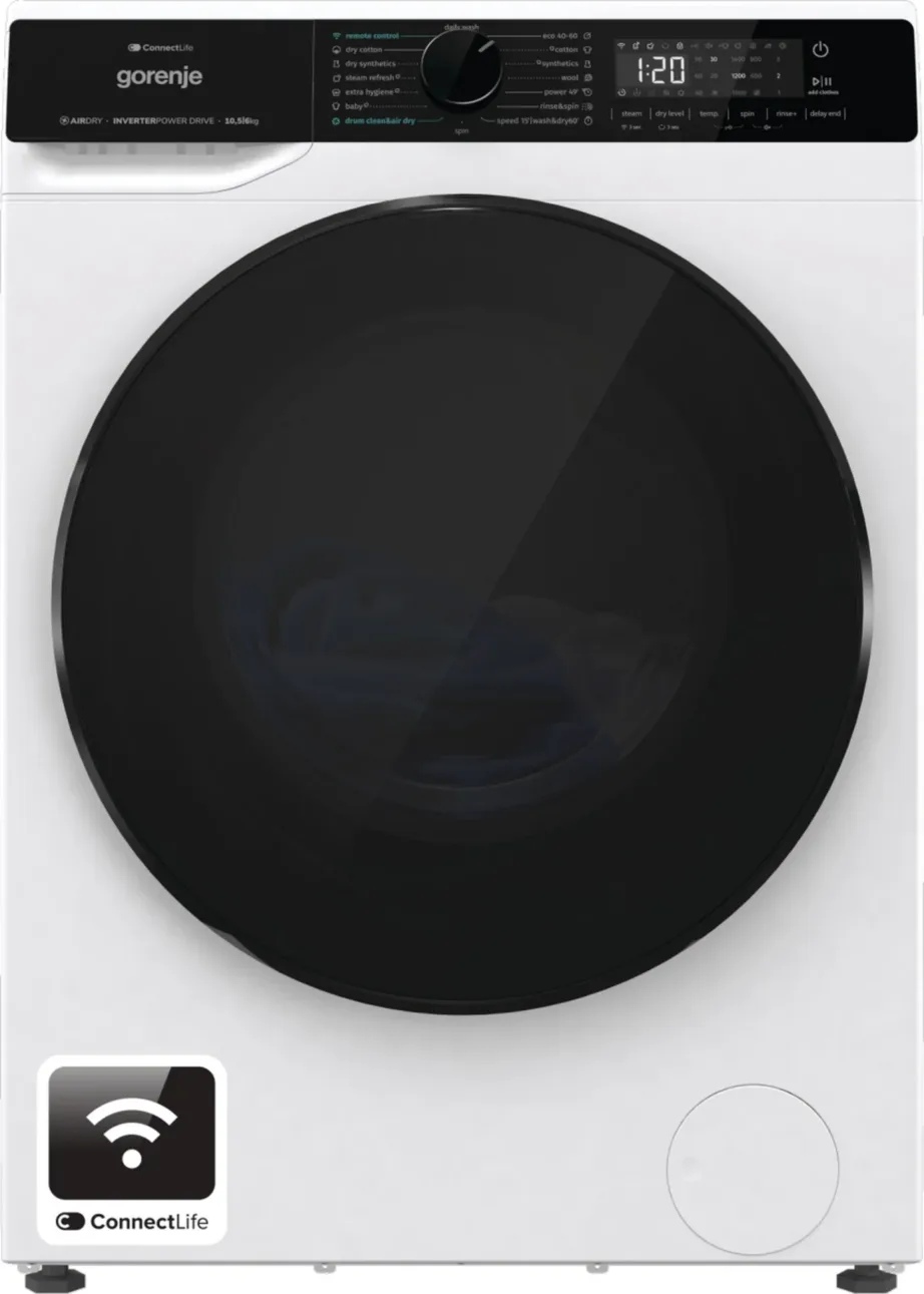 Gorenje WD2PA1X64ADW valge 10,5 kg esilaadungiga pesumasin-kuivati A/D Wi-Fi, LED, aurufunktsioon – 2