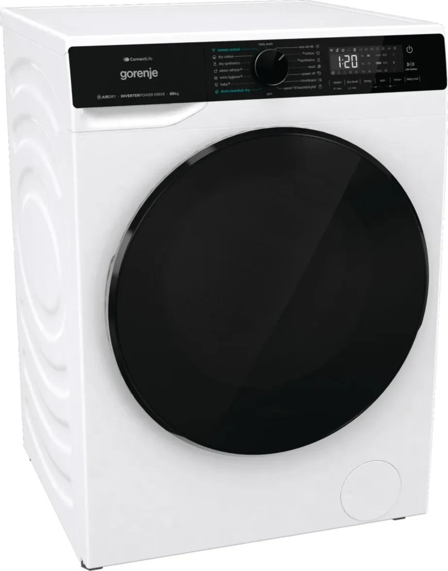 Gorenje WD2PA964ADW 9 kg/6 kg valge esiküljelt laaditav pesumasin-kuivati LED-ekraaniga – 2