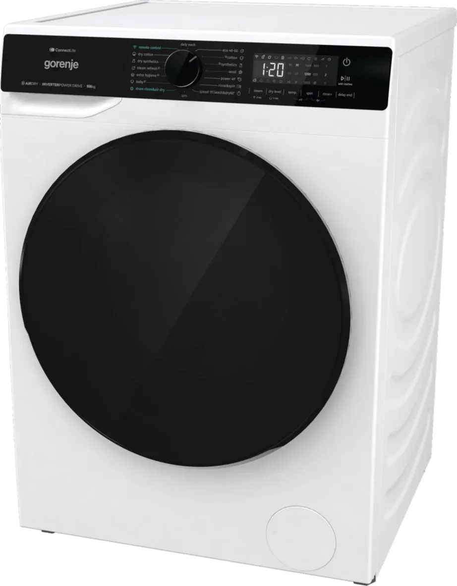 Gorenje WD2PA964ADW 9 kg/6 kg valge esiküljelt laaditav pesumasin-kuivati LED-ekraaniga – 5