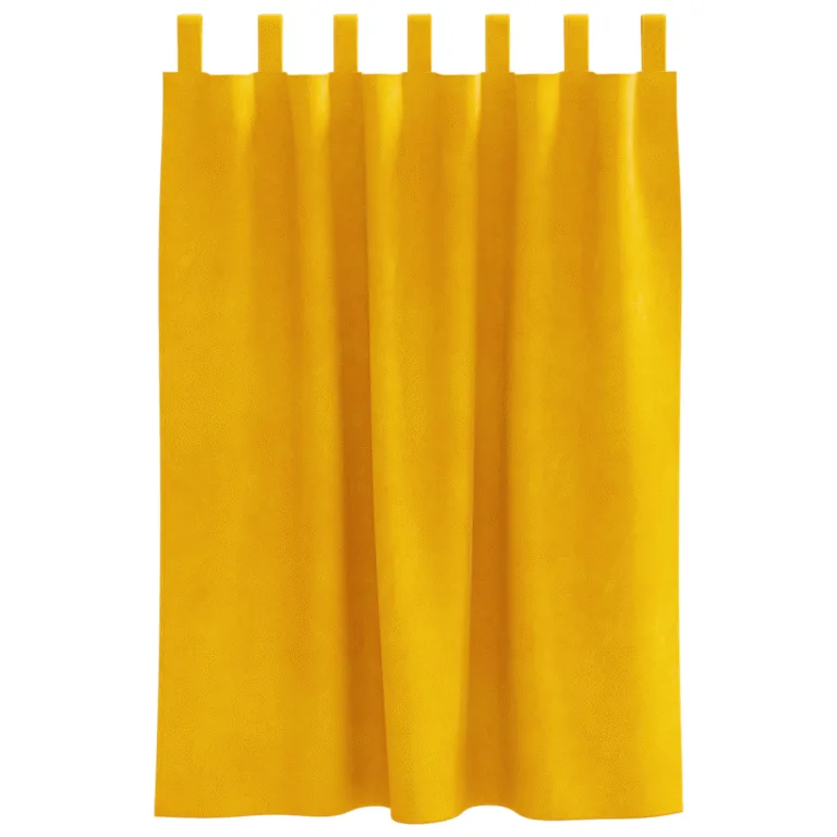 Mustade Aknakatete Komplekt 2 tk Sinepikollane Velvet - Image 3