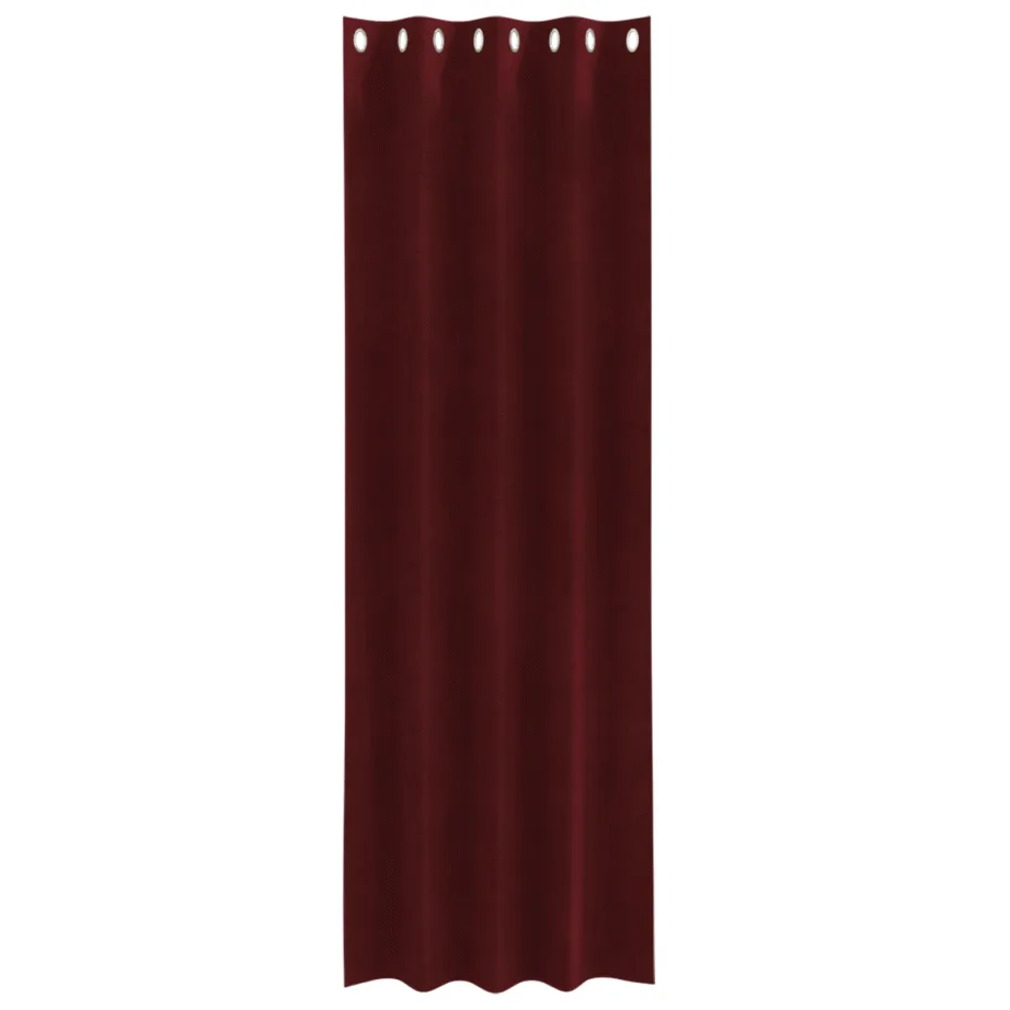Mustad pimendavad kardinad koos aasad 2 tk Burgundiapunane Samet - Image 3