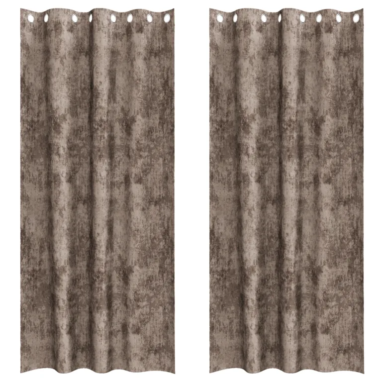 Satiinist kardinad 2 tk öökangardiinidega Kohvi 245x140 cm - Image 2