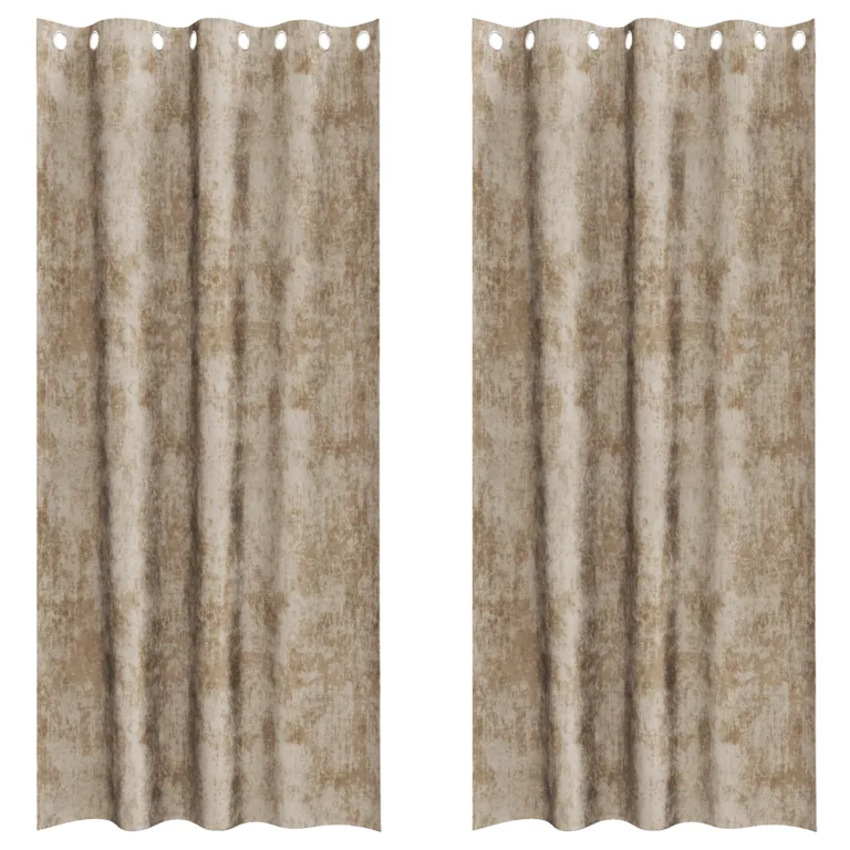 Satiin Kardinad 2 tk Öökangardiga Šampanja 225x140 cm - Image 2