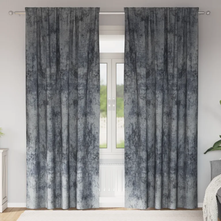 Velvet Kardinaad 2 tk silmadega Hõbedane hall 225x140 cm - Image 1