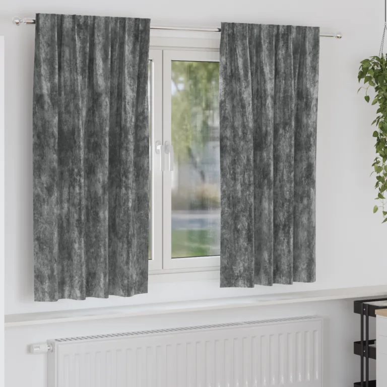 Satiin Kardinad 2 tk silmadega Hall 175x140 cm - Image 1
