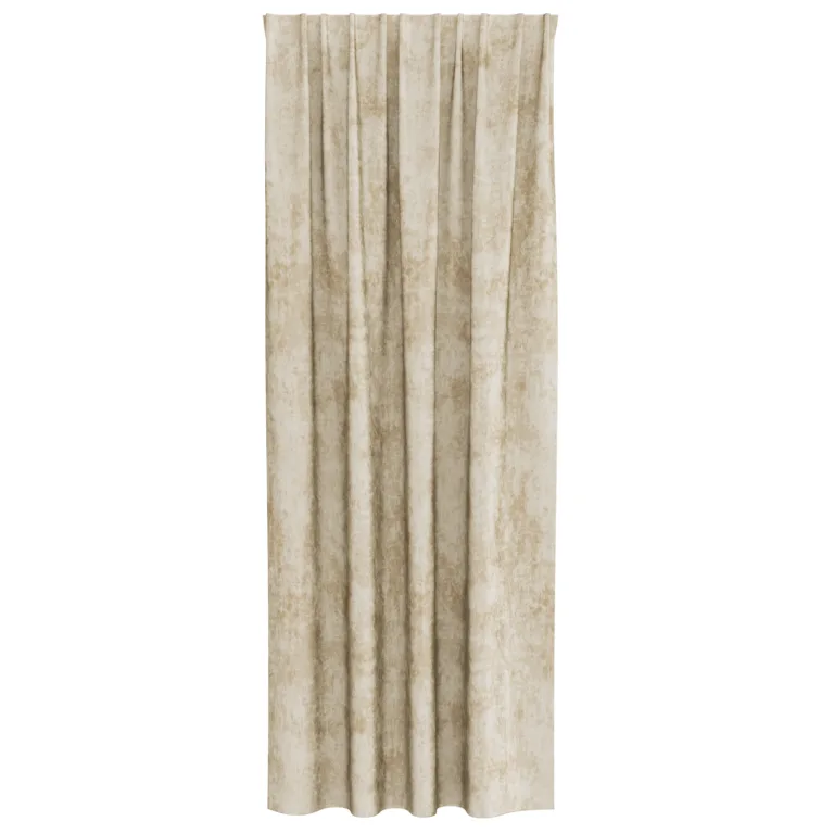 Satiinkardinad 2 tk tikutaskuga kreem 225x140 cm - Image 3