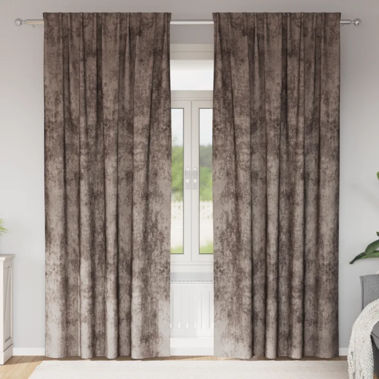 Sametkardinaadid 2 tk silmadega Kappuccino 245x140 cm - Image 1