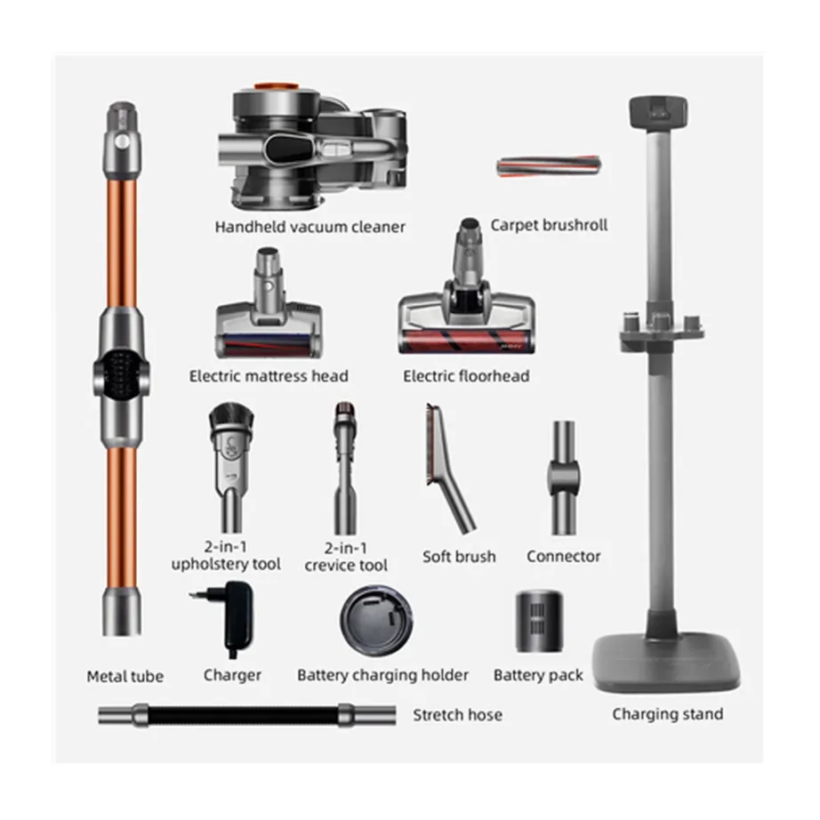 Jimmy H9 Pro hõbe/vask juhtmevaba tolmuimeja 600 W aku 80 min LED-ekraan – 8