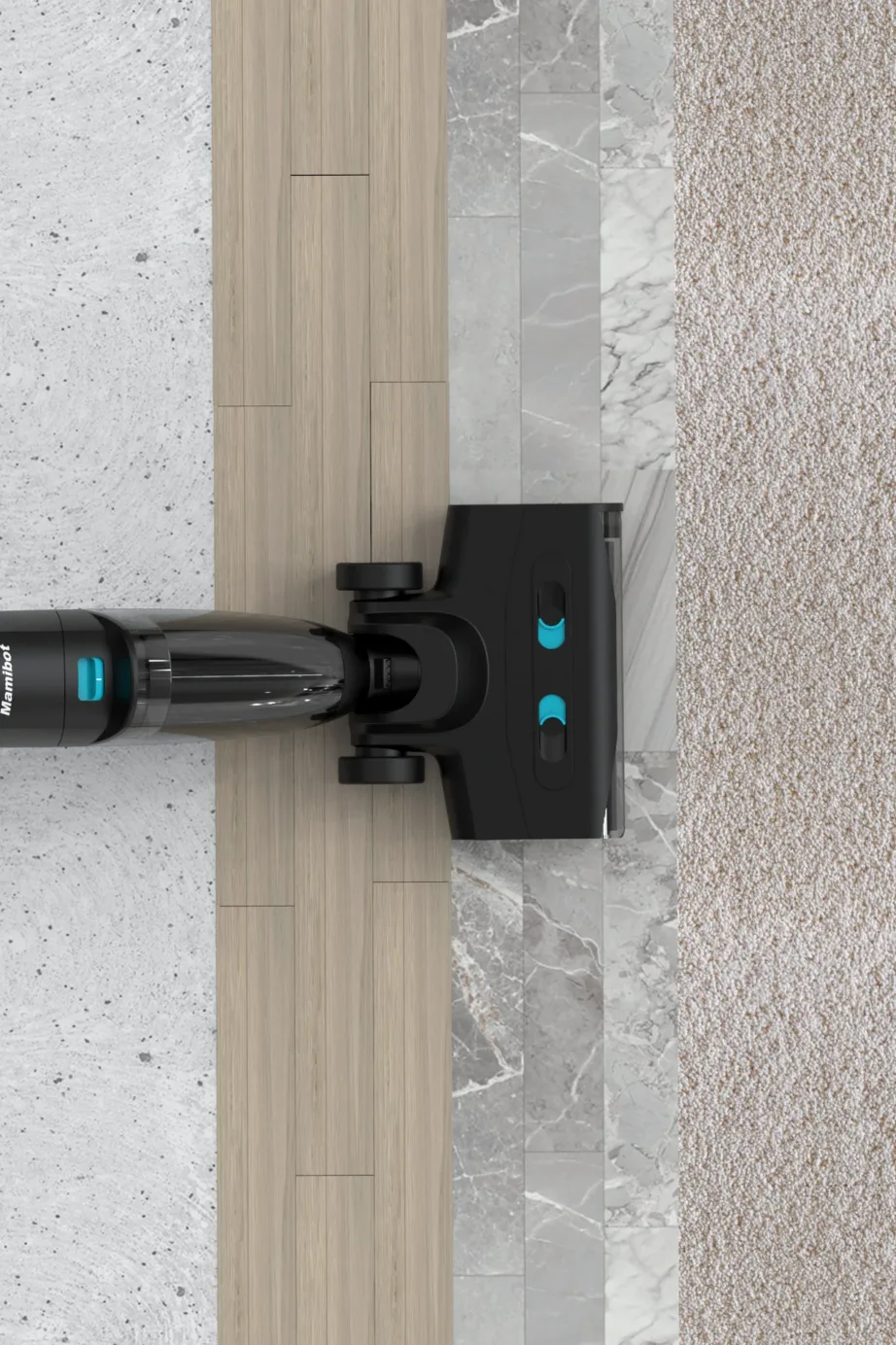 Mamibot Flomo II Plus juhtmevaba põrandapesur must 0,73 L veepaagiga märg- ja kuivpuhastuseks – 2