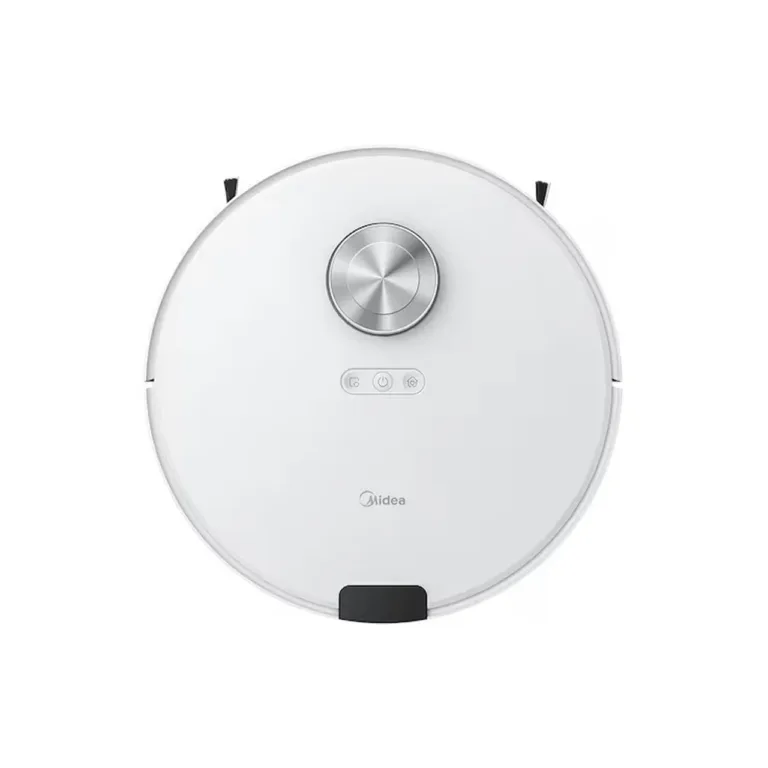 Midea M9 valge robot tolmuimeja mopiga pealtvaates