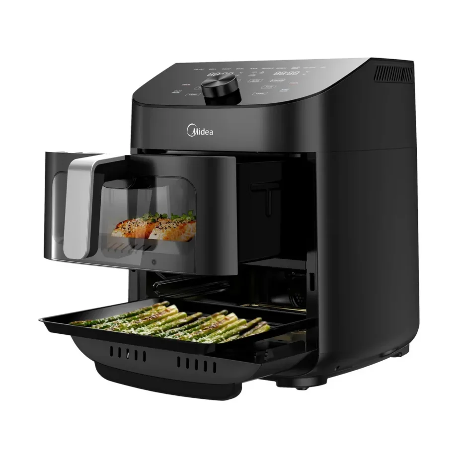 Midea MAD1100DADK kahe tsooniga must kuumaõhufritüür 4,4/6,4 L – 4