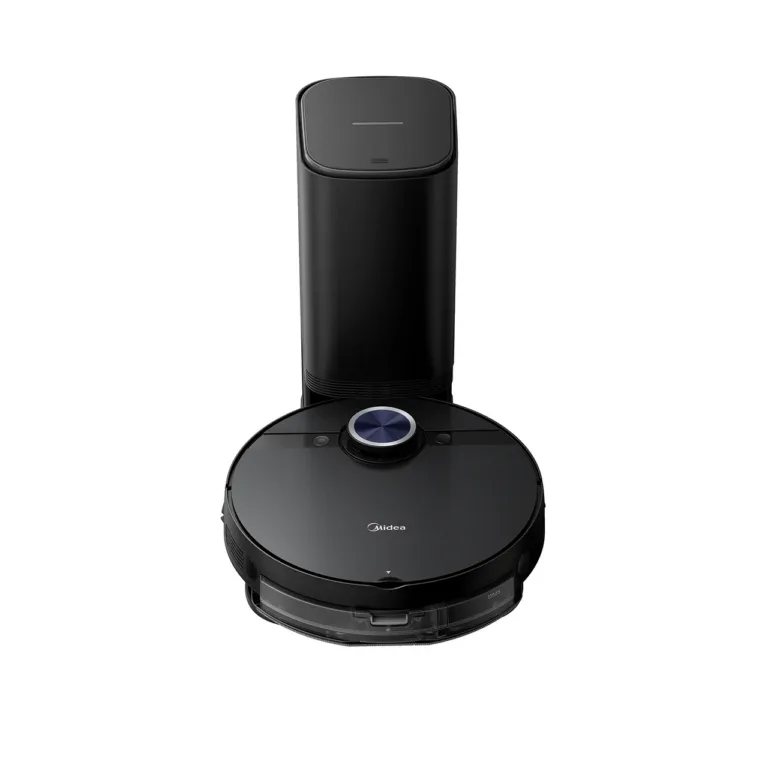 Musta värvi robot tolmuimeja Midea S8+ laadimisjaamaga