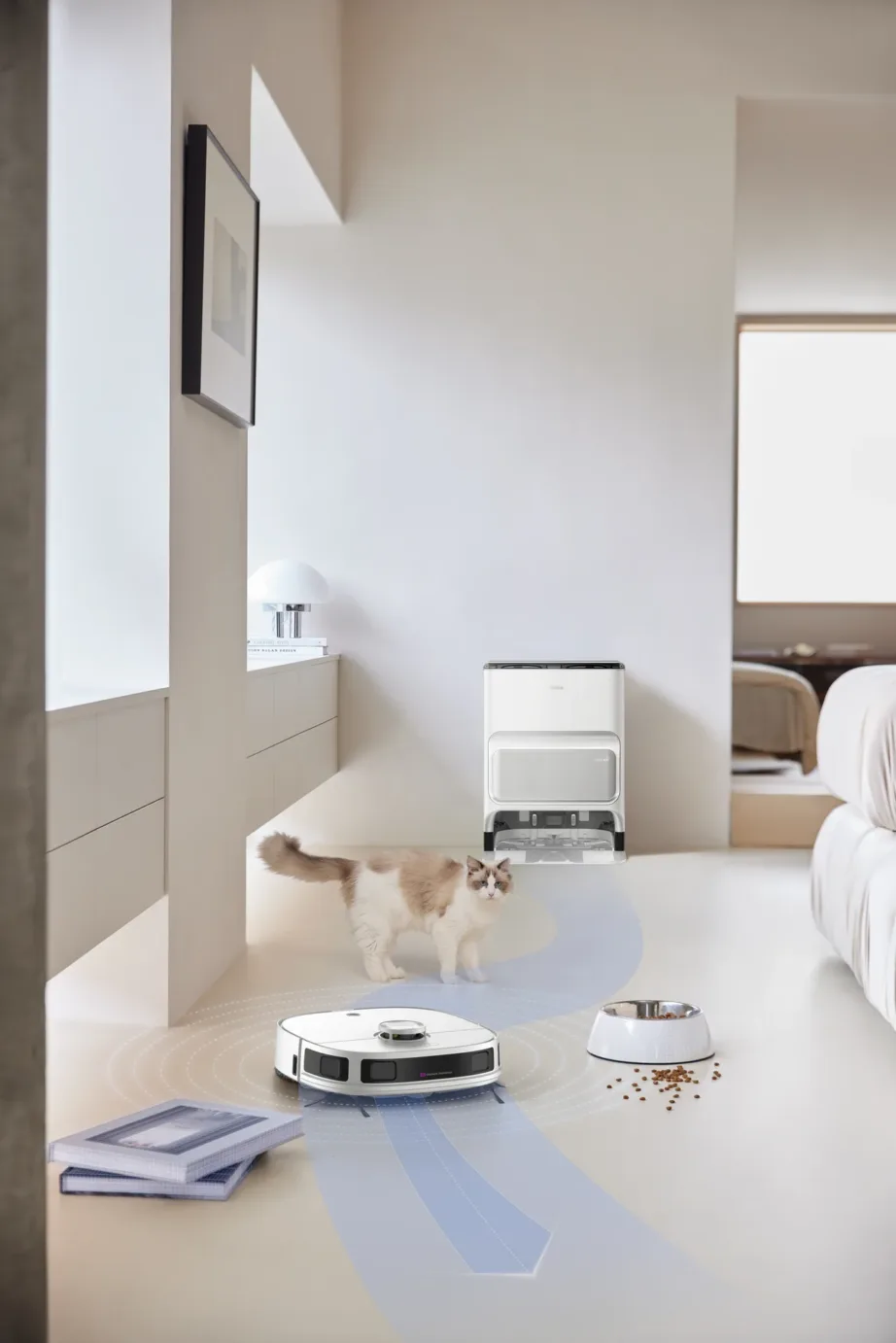 Midea V12 valge robot-tolmuimeja märg- ja kuivpuhastusega, 3 l tolmukast - 4
